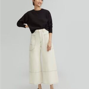 Everlane Way-High Gardener Cropped Jean Ecru - Size 24
